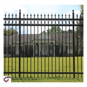 Clôtures et <span class=keywords><strong>portails</strong></span> en <span class=keywords><strong>fer</strong></span> forgé les plus vendus pour les maisons, fournitures de jardin, panneaux de clôture à pointes pour l'extérieur - Product Image 4