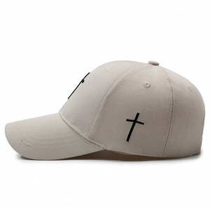 Gorra de Béisbol Bordada con Cruz Lateral, Estilo Minimalista, 6 Paneles, Fabricada por BSCI, Venta al Por Mayor - Product Image 2