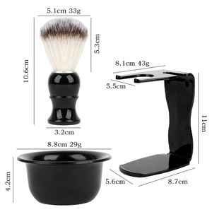 Vente chaude noir blaireau pour hommes rasoir de sécurité support vertical savon crème tasse bol support - Product Image 4