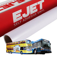 Rouleau pvc auto-adhésif amovible sans bulles d'air, 120g, 140g, 160g, blanc brillant et mat, imprimable pour l'impression éco-solvant