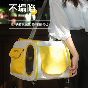 Sac de transport portable pour chat, transparent et respirant, 46x31x28cm, pour chats jusqu'à 7kg - Product Image 4