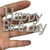 MOYI Meilleure Vente : Décoration de Gâteau Diamantée « Joyeux Anniversaire » pour Femmes et Filles