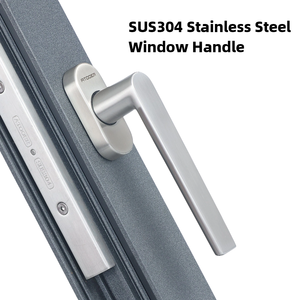 סגנון פשוט אפור-נירוסטה חלון ידית החלפת ידית חלון שטוח עבור חומרי בניין - Product Image 3