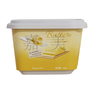 Vente en gros Emballage écologique personnalisé 150ml 250ml Rectangle IML Récipient à fromage en plastique jetable avec couvercle - Product Image 3