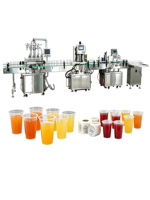 Machine de remplissage de jus à petite échelle pour bouteilles de 200 ml avec bouchage et étiquetage pour les entreprises de jus de fruits et de boissons en démarrage