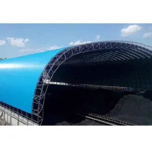 High Quality Dome Storage Building Steel Structure Dry Coal Shed Steel Space Frame Power Plant