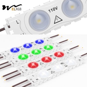 Điện áp cao 110V/220V RGB <span class=keywords><strong>LED</strong></span> tiêm mô-đun 3 Wát điện IP65 quảng cáo không thấm nước sáng màu xanh lá cây màu xanh cung cấp miễn phí - Product Image 4