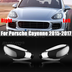 Pour Porsche Cayenne 2015 2016 2017 Cache-phare avant Coque de phare Masque de phare Lentille en verre Accessoires de voiture - Product Image 1