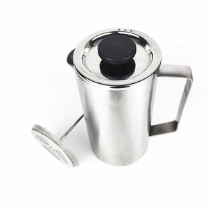 Cafetière à pression française en acier inoxydable personnalisée design moderne en acier inoxydable noir mat à double paroi isolée sous vide - Product Image 3