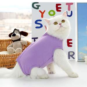 Trajes de recuperación de gatos almacenados personalizados, arnés de bata de Hospital <span class=keywords><strong>para</strong></span> mascotas, traje neutro <span class=keywords><strong>para</strong></span> operación de esterilización, accesorios de ropa <span class=keywords><strong>para</strong></span> mascotas - Product Image 2