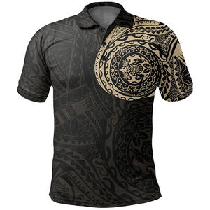 Vente d'été chaude hommes 3D imprimé tatouages tribaux pour polos séchage rapide <span class=keywords><strong>Tahiti</strong></span> Polyester court coupe ample plage hawaïenne - Product Image 1