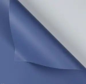 Kertas pembungkus Hadiah/kertas tisu tahan air cetak Logo kustom biru tua untuk kemasan hadiah bunga