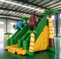 Château gonflable avec toboggan pour enfants, utilisation intérieure et extérieure, matériau PVC gonflable de qualité export, respectueux de l'environnement