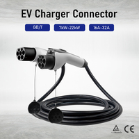 Câble de charge pour véhicule électrique 32A GBT 7kW 11kW 22kW 3 phases TPU en cuivre fin résistant à la chaleur
