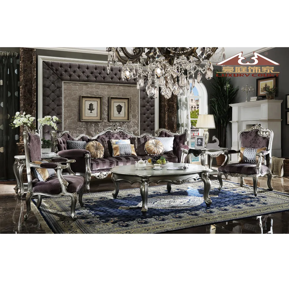 LongHao 2023 latest dining chair and table sets New design british royal style unique French classic fabric luxury dining sets