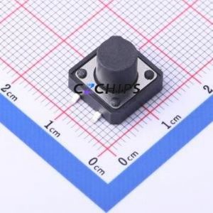 TS-KG1103S-BB90F Tactile Switch SMD-4P,12x12mm Switch Single Pole Single Throw Round Button 2.5N Vertical Mount - Product Image 1