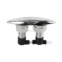 Nouvelles émerillons de bateau escamotables robustes de 5 pouces en acier inoxydable 316, finition argentée poli miroir, design moderne pour matériel marin
