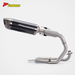 Forsound <span class=keywords><strong>Monkey</strong></span> 125 Nuevo Sistema de Escape Completo de Acero Inoxidable Negro/Plateado Cuadrado Pequeño Optimización de Baja Contrapresión Urbano - Product Image 2