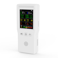 Moniteur de qualité de l'air portable haute précision 9-en-1 pour la mesure de la température, de l'humidité, PM2.5, PM10, HCHO, TVOC, CO, CO2