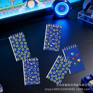 Sonic Themed Spiral Notebook Cute Japanese Korean Style 12pcs <b>Digital</b> Printing Log Pulp Paper 70gsm - Product Image 3