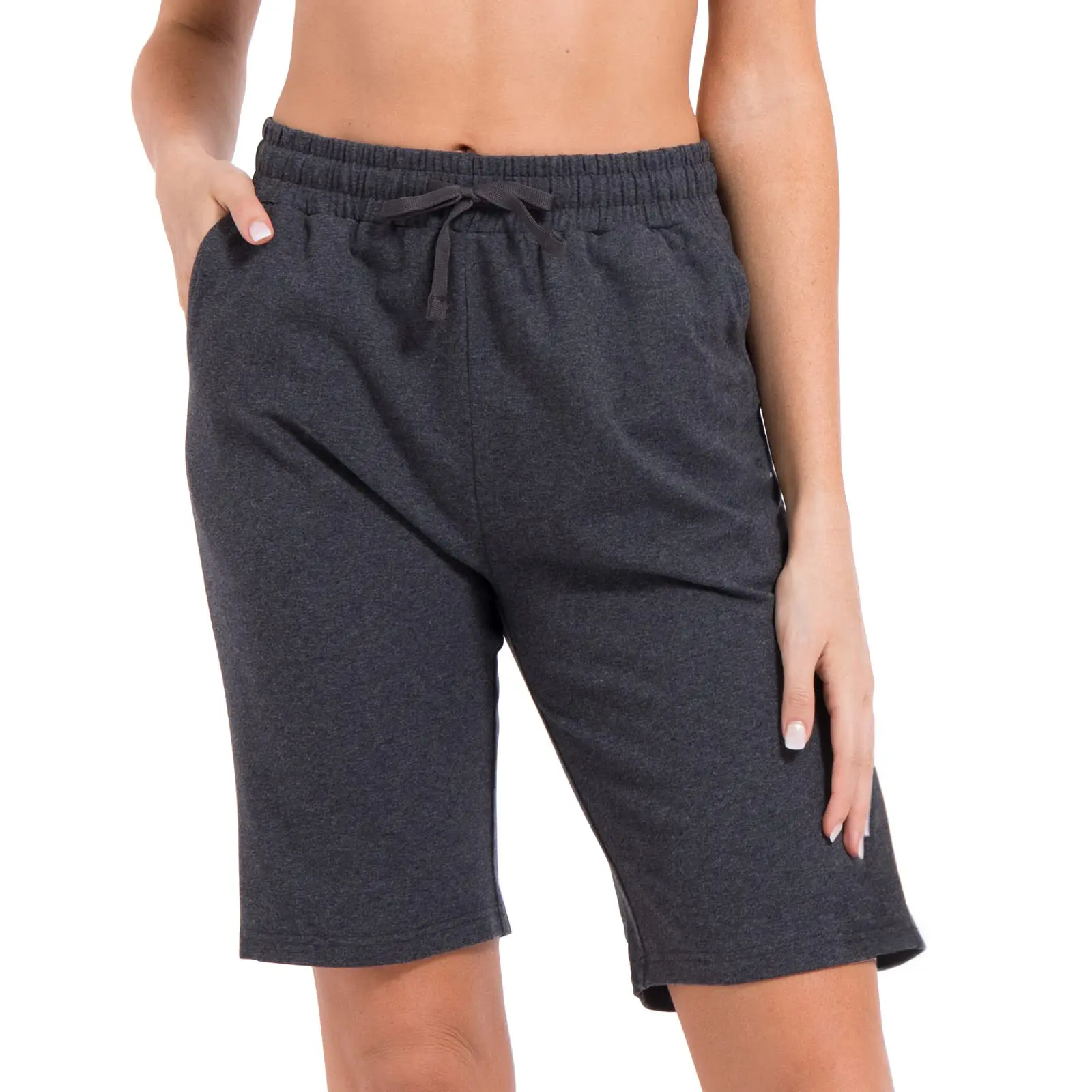 Vêtements de marque en gros Stock de lot de liquidation d'inventaire Marque de vêtements pour femmes Coton Gym Sweat Walking Jogger Sport Short