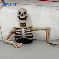 Figurines de crânes gonflables d'Halloween pour l'extérieur, utilisées pour la décoration de scène lors de soirées d'horreur et pour la publicité promotionnelle.