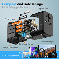 Adaptateur de prise de courant universel, prise de courant universelle, chargeur mural USB de type C, adaptateur de voyage