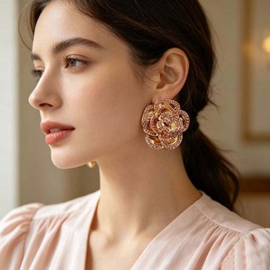 <span class=keywords><strong>Orecchini</strong></span> Pendenti a Forma di Rosa Unici Fashain 2026 - Product Image 1