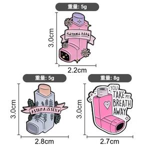 Set de Broches Metálicos 'Asthma Is Sexy' con Diseño 'Asthma Babe' - Regalo Divertido con Humor Médico para Graduación, para Pacientes con Asma - Product Image 5
