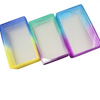 Plaque de protection arrière en TPU à paillettes dégradées avec plaque acrylique transparente pour cartes gradées PSA