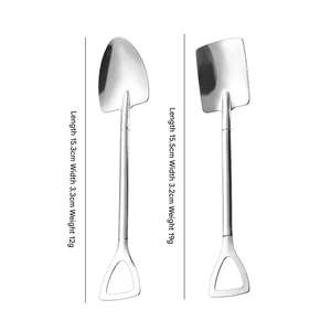 GEMEI Vente en gros de cuillères à fruits créatives Set de couverts en acier inoxydable Retro Iron Shovel Ice Cream Watermelon Spoon Scoop - Product Image 6