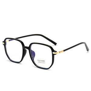 Artistic Retro Style Rectangle Eyeglasses <b>Frames</b> <b>Black</b> Plastic Metal <b>Frame</b> Blue Light Protection UV400 Lenses Unisex - Product Image 5