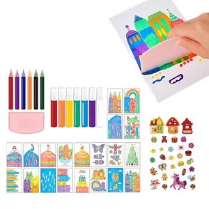 Kit d'art à gratter Magique Arc-en-ciel à presser, Ensemble <span class=keywords><strong>de</strong></span> <span class=keywords><strong>peinture</strong></span> créative avec raclette, Cartes postales DIY, Ensemble d'œuvres d'art en papier à gratter dessinées à la main pour enfants - Product Image 1