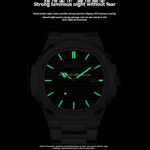 Orologio da Uomo di Lusso alla Moda Novità 2024 al Quarzo Luminoso Business con <span class=keywords><strong>Calendario</strong></span> Cinturino in Acciaio Inossidabile da 22mm Cassa in Lega Quadrante in Vetro - Product Image 4