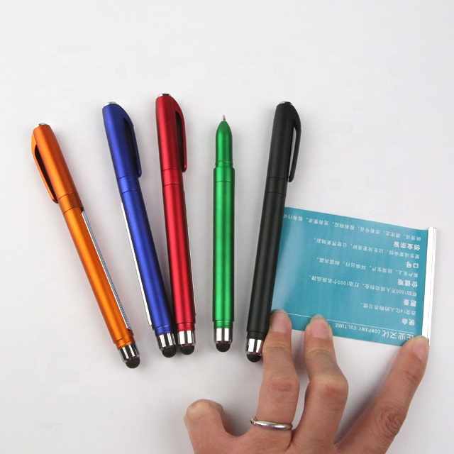 Top Quality Customized Pull Out Banner Pen Promotion Stylus Pen Plastic Gel Ink Pen Wholesale