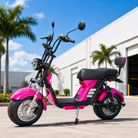 Brezilya Kapıdan Kapıya Citycoco Elektrikli Scooter 1000W 60V20A Depo Stoğu Yetişkin Şişman Lastikli E-Scooter