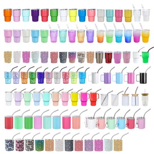 Mini gobelets personnalisés avec logo, verre à shot par sublimation avec couvercle à paille, gobelet à vin isolé sous vide <span class=keywords><strong>de</strong></span> 3 oz pour <span class=keywords><strong>whisky</strong></span> et vodka - Product Image 2