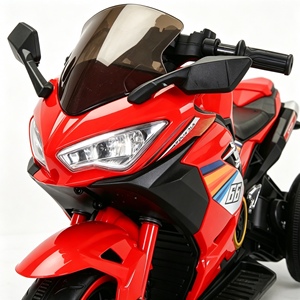 มอเตอร์ไซค์ไฟฟ้าสำหรับเด็ก ดีไซน์ใหม่ คุณภาพสูง ขนาดใหญ่ 6V สำหรับเด็กอายุ 2-4 <span class=keywords><strong>ป</strong></span>ี พร้อมไฟ แบตเตอรี่ในตัว รองรับ <span class=keywords><strong>MP3</strong></span> และ USB - Product Image 4