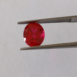 Rubí Cultivado en Laboratorio, Corte Redondo, Gema Suelta, Rojo Intenso, Calidad Premium, Piedra Sintética para Joyería, Hecho a Mano - Product Image 1