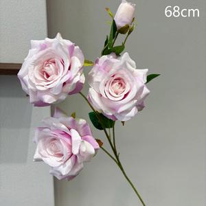 Rosas Artificiales de Seda en Color Rosa y Morado, de Tallo Único, para Arreglos Florales, Accesorios para Decoración de Bodas, Hogar y Eventos - Product Image 2