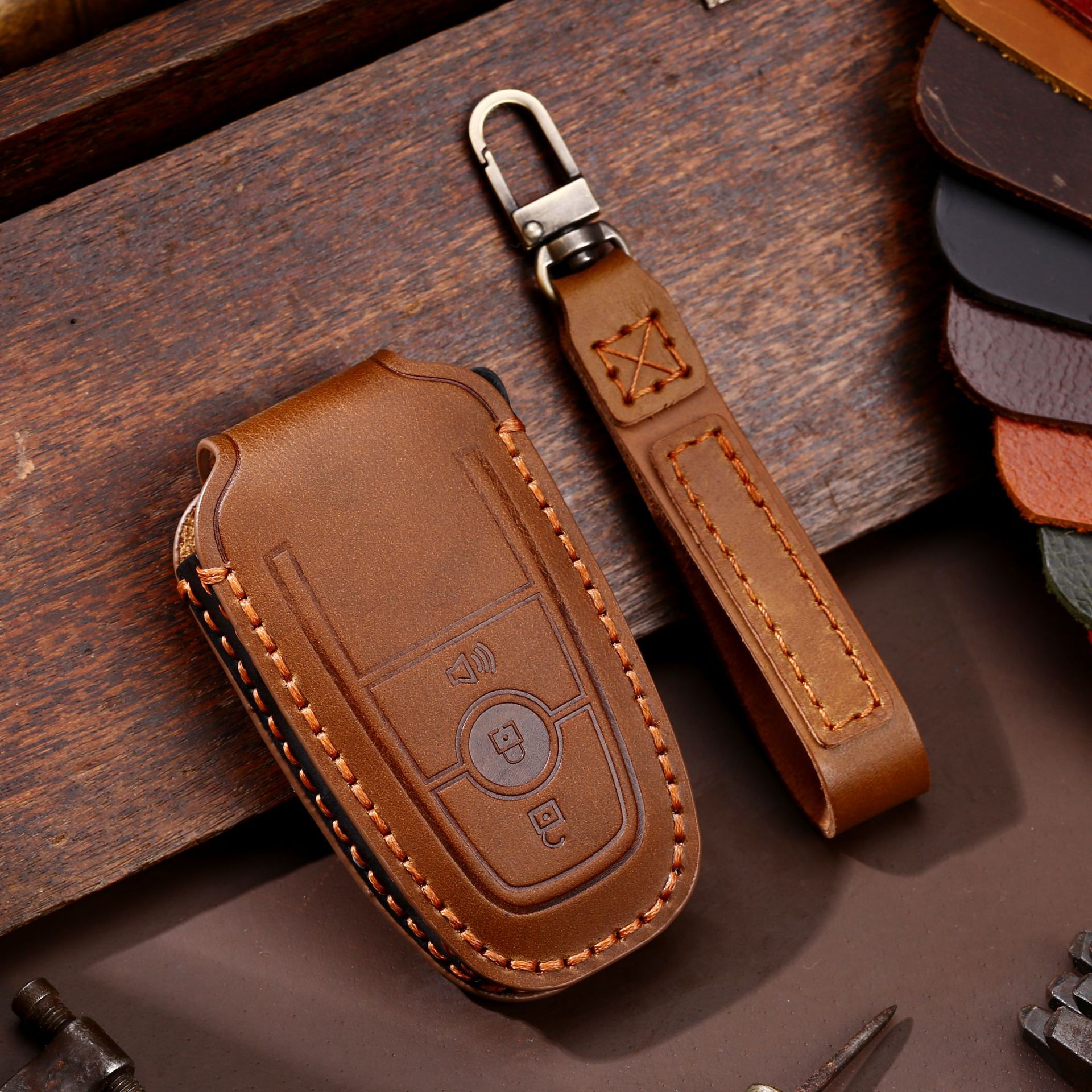 Haut-parleur marron A 3 touches