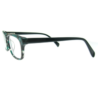 Montures optiques carrées en acétate à motif floral avec logo personnalisé pour femmes, de marques italiennes de lunettes.