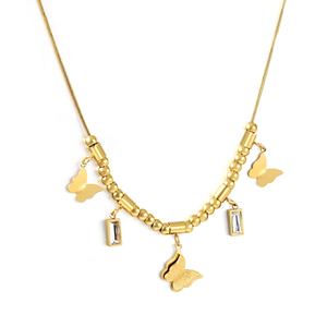 Ason - Joyería de Moda para Mujer, Collar de Mariposa Chapado en Oro de 18k, Resistente al Agua, con Circonita Cúbica, Acero Inoxidable - Product Image 4