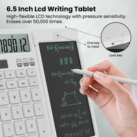 Calculatrice de bureau électronique pliable Newyes, double alimentation, écran LCD 12 chiffres, avec bloc-notes, en promotion