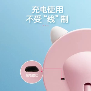 Miroir de maquillage LED avec lumière, miroir de bureau rond de 8 pouces pour femmes et étudiantes, lumière d'appoint rechargeable par USB - Product Image 5