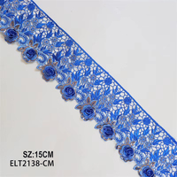 Foulard large pour femme de 15 cm avec bordure en sequins métalliques et broderie florale, idéal pour vêtements et accessoires