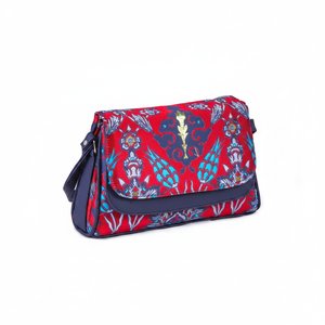 Bolsa de doble cubierta con tela tejida, tejido rojo y negro turco de Turquía - Product Image 2