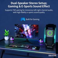 Haut-parleur sans fil magnétique 6.0, enceinte portable avec appairage TWS et lumières RGB colorées, support magnétique pour téléphone, directement de l'usine