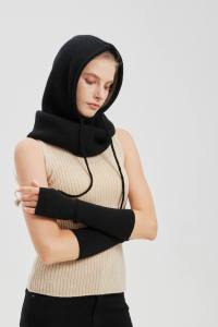 100% Pure Cashmere Ladies' Rib Knitted <b>Gloves</b> - Product Image 3