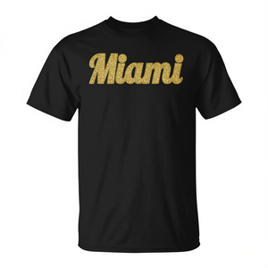 Camiseta Miami Gold Bling, Recuerdo, Ropa de Playa para Vacaciones - Product Image 2